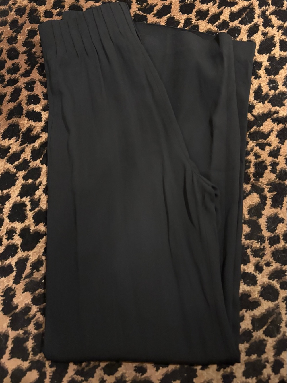Wide-Leg Black Pull-On Palazzo Pants